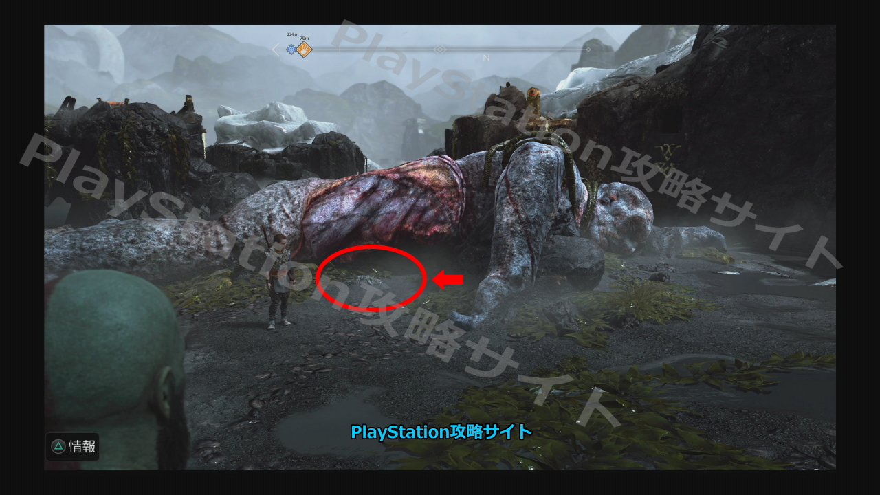 PS4 ゴッド・オブ・ウォー 宝の地図 膨張した遺体2